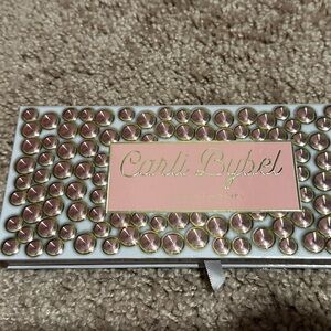 Pink and White Beaded Clutch